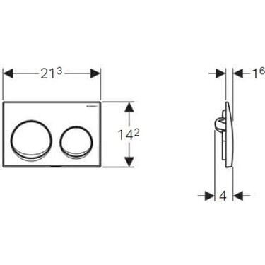 Geberit Alpha20 Kumanda Paneli Parlak Krom 115.040.21.5