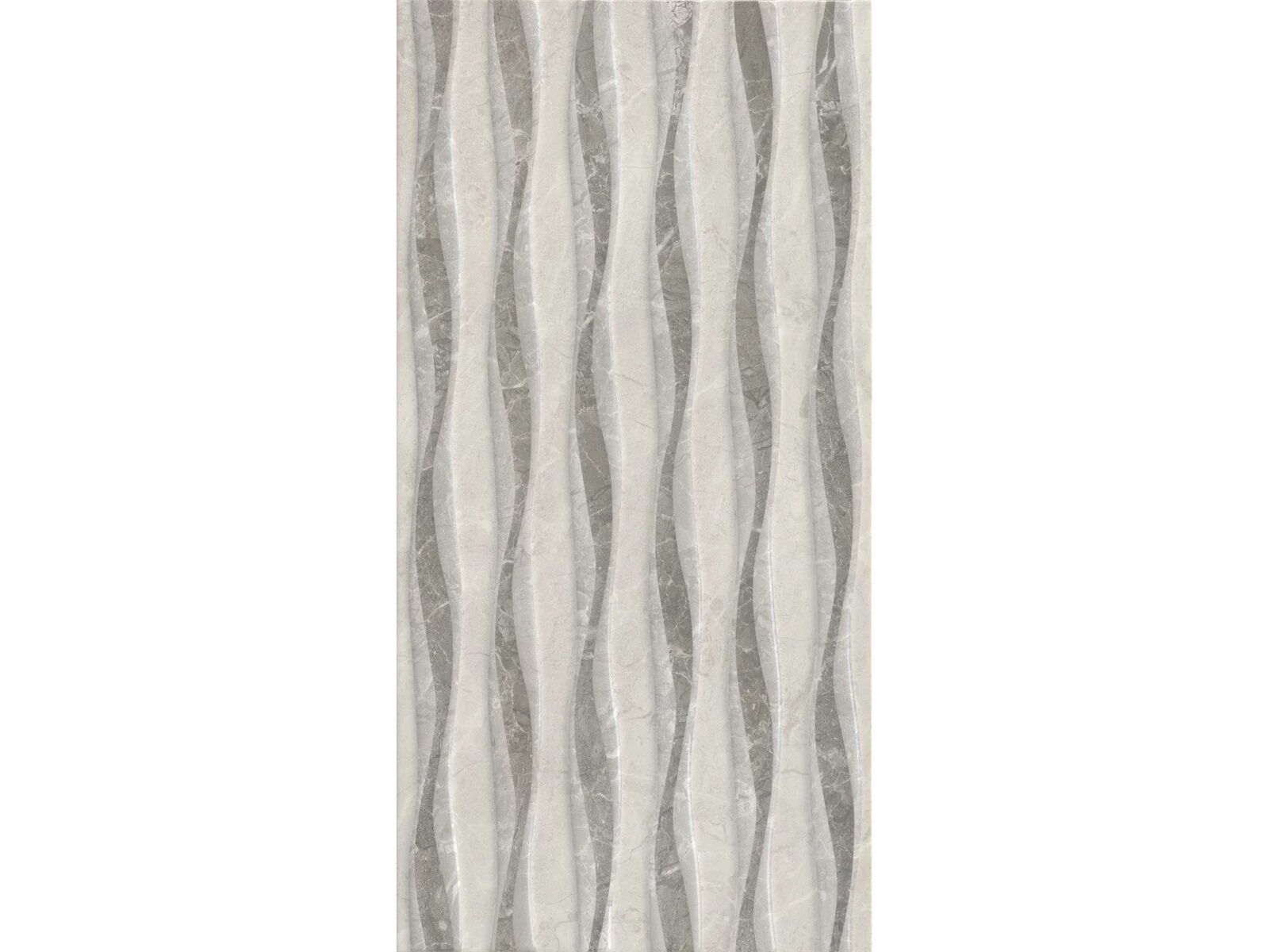 30X60 Alegra Beyaz Gri Dalga Dekor (1,80) RP-8874