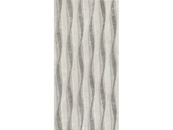 30X60 Alegra Beyaz Gri Dalga Dekor (1,80) RP-8874