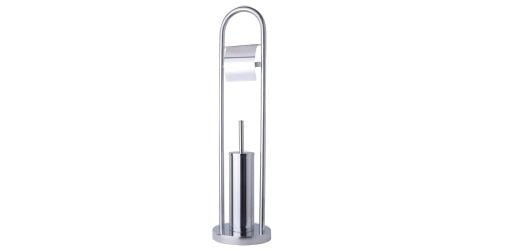 Krom Ayaklı WC Fırçalık Set (304 Kalite)