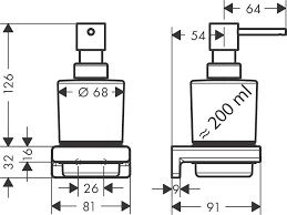 Hansgrohe AddStoris Q Satin Siyah Sıvı Sabunluk 41745670