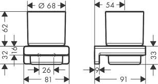 Hansgrohe AddStoris Q Satin Siyah Diş Fırçalığı 41749670