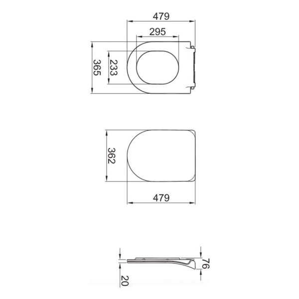Kale Zero 2.0 Ultra Slim Yavaş Kapanır Klozet Kapağı Mat Beyaz 310200700049
