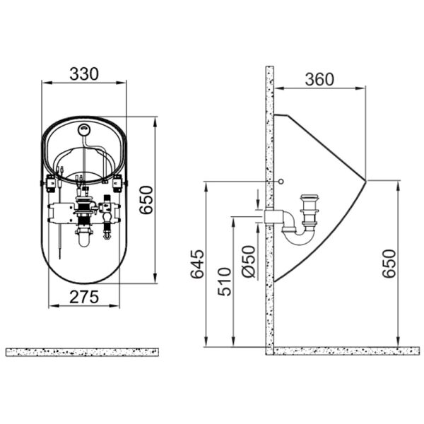 Kale Zero 2.0 Fotoselli Nozzle Entegreli Pisuvar Mat Beyaz 310200300048