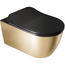 Kale Dove 2.0 Smart Asma Klozet Mat Siyah-Altın + Slim Yavaş Kapak