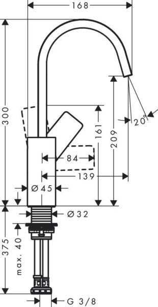 Hansgrohe Vivenis Lavabo Bataryası Döner Borulu Satin Siyah 75032670