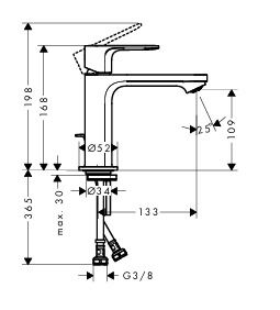 Hansgrohe Rebris S Lavabo Bataryası 72520000