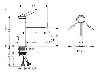 Hansgrohe Finoris Lavabo Bataryası 76020000