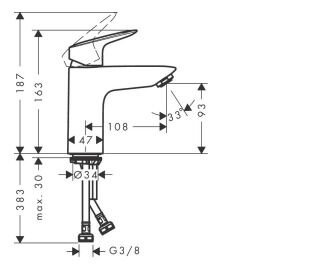 Hansgrohe Logis Lavabo Bataryası 71103000