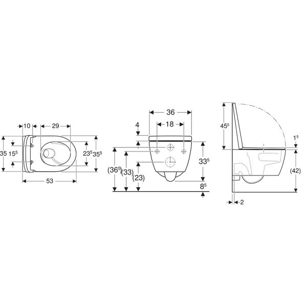 Geberit iCon Asma Klozet TurboFlush + Yavaş Kapak
