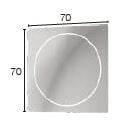 Denko Groove 80cm Ayna Aydınlatmalı GROOVE-70Ü