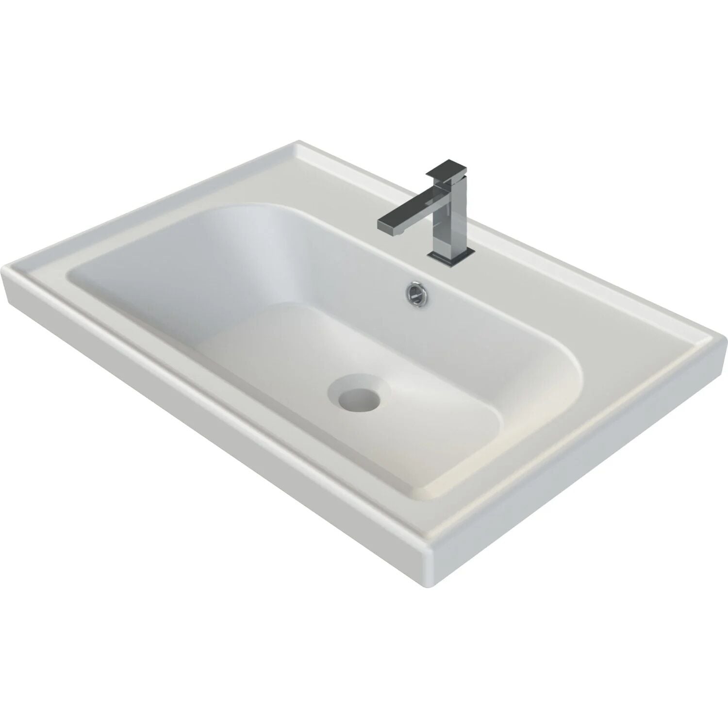 Turkuaz Frame 50X38 Etajerli Lavabo 030900-U