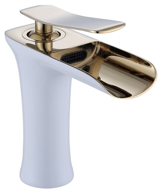 Lpd Şelale Lavabo Bataryası Beyaz / Gold 426