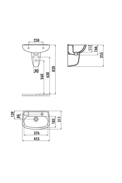 Creavit 30x45 Oval Lavabo TP030
