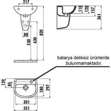 Creavit 29x35 Oval Lavabo TP135