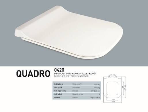 Nkp Quadro Yavaş Kapanır Klozet Kapağı 0420