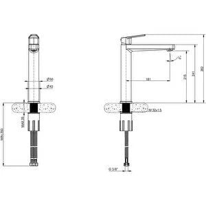 Kale Sempre Plus Lavabo Bataryası Yüksek Rose Gold 410200505911