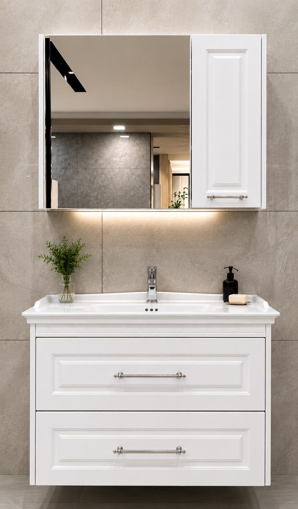 İdeal Kapadokya 100cm Banyo Dolap Takımı