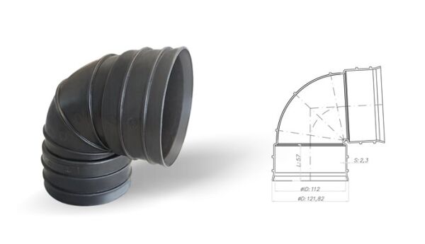 Fırat Koruge Dirsek 90° 200mm