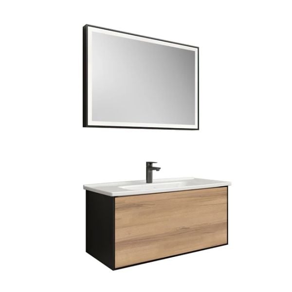 Kale Mood 80cm Mat Siyah-Pasifik A Banyo Dolap Takımı 610100201413