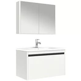 Kale Vista 80cm Mat Beyaz Banyo Dolap Takımı 610100201221
