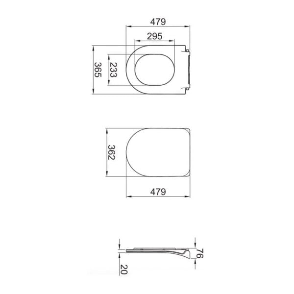Kale Zero 2.0 Ultra Slim Yavaş Kapanır Klozet Kapağı Mat Siyah 310200700045