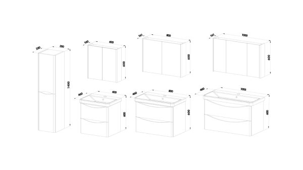 Martat Zen 80cm Banyo Dolap Takımı
