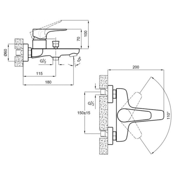 Kale Zero Banyo Bataryası Siyah 410200500508
