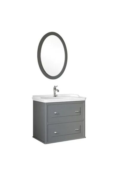 Kale Miro 100cm Mat Gri Banyo Seti