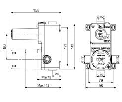 Eca Tiera Ankastre Duş Seti - 3 Yollu