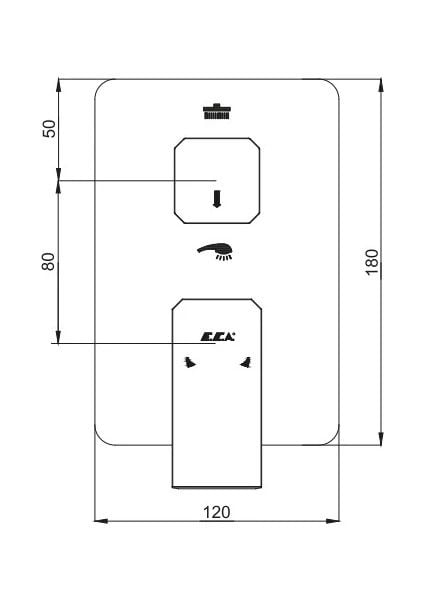 Eca Tiera Ankastre Duş Seti - 3 Yollu