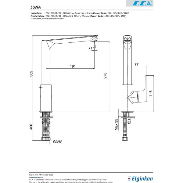 Eca Luna Eviye Bataryası 102118043