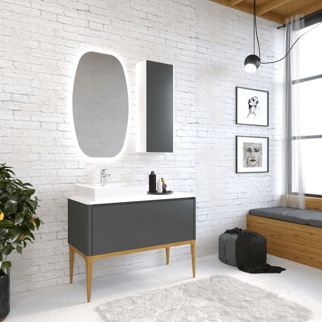 Denko Selanik 105cm Banyo Dolap Takımı