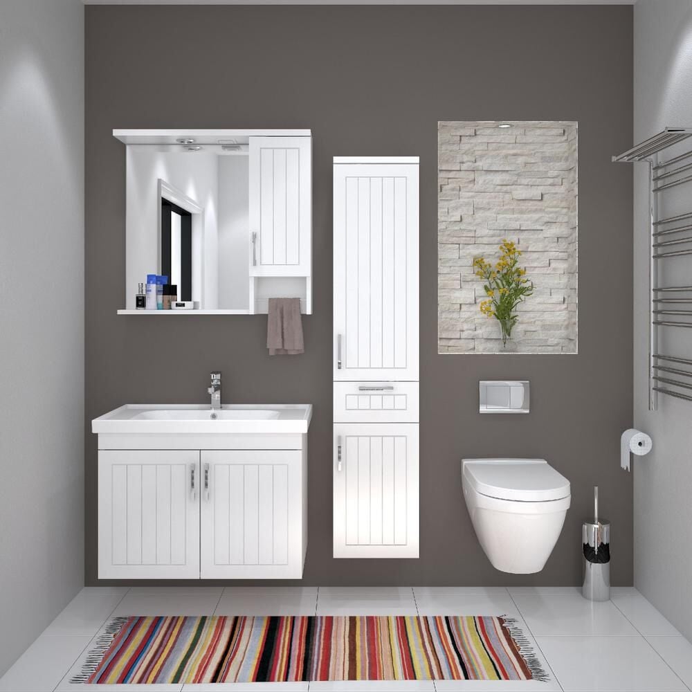 Denko Lotus 80cm Banyo Dolap Takımı