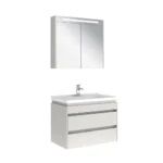 Kale İdea 80cm Parlak Beyaz Banyo Seti