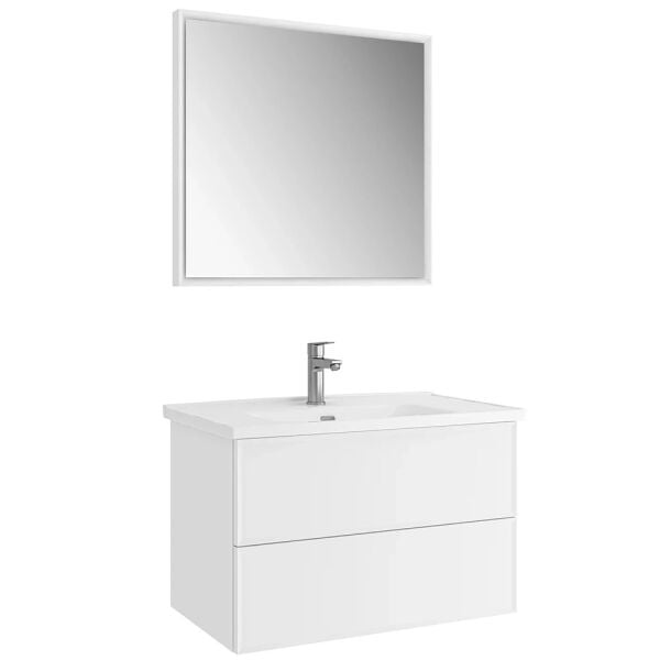 Kale Zeta 80cm Mat Beyaz Banyo Seti