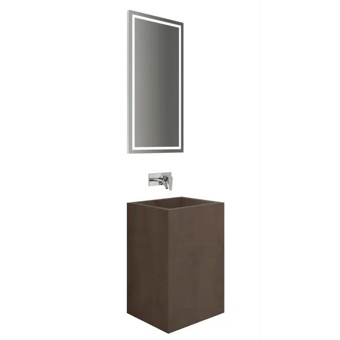 Kale Uniq K3 Stand Alone 50cm Metalik Kızıl Banyo Seti