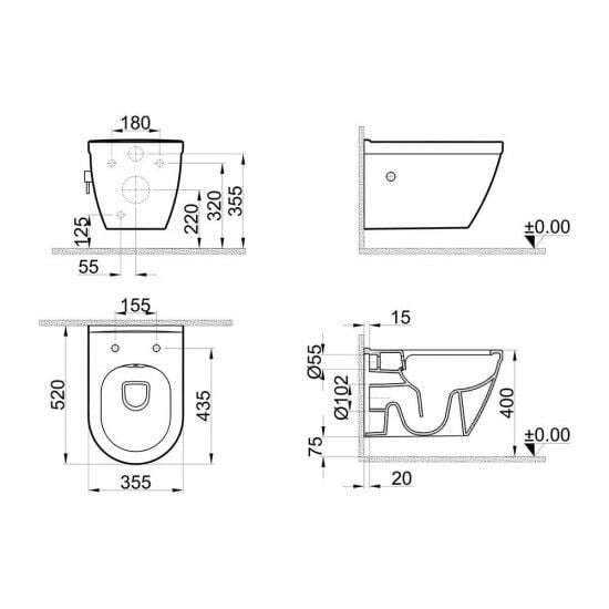 Kale İdea 2.0 Smart Asma Klozet + Slim Yavaş Kapak