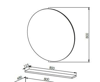 Martat Opal 80cm Ledli Ayna
