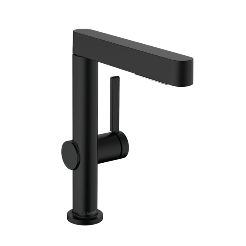 Hansgrohe Finoris Satin Siyah Lavabo Bataryası - Çekilebilir El Duşlu 76063670