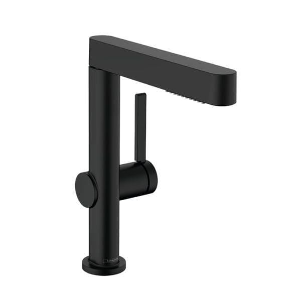 Hansgrohe Finoris Satin Siyah Lavabo Bataryası - Çekilebilir El Duşlu 76063670
