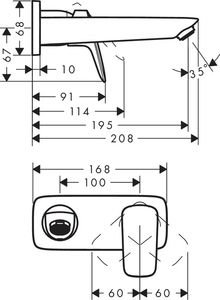 Hansgrohe Logis Ankastre Lavabo Bataryası 71220000