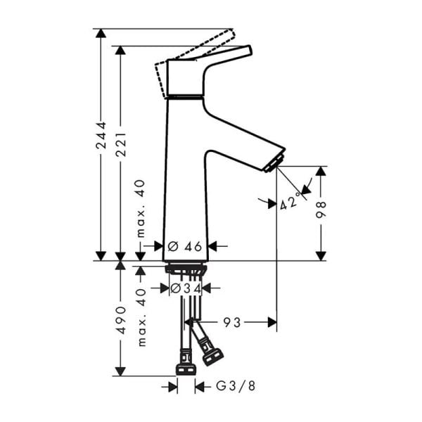 Hansgrohe Talis S Lavabo Bataryası 72021000