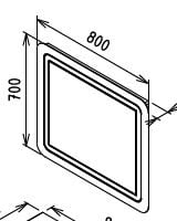 Martat Parma 80cm Aydınlatmalı Ayna