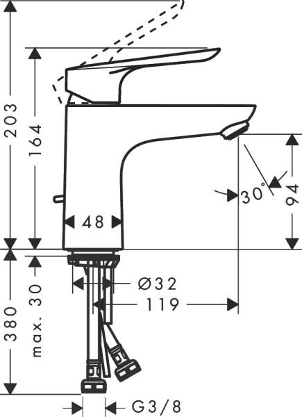 Hansgrohe Logis E Lavabo Bataryası - Kumandalı 71178000