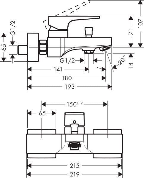Hansgrohe Metropol Banyo Bataryası 32540000