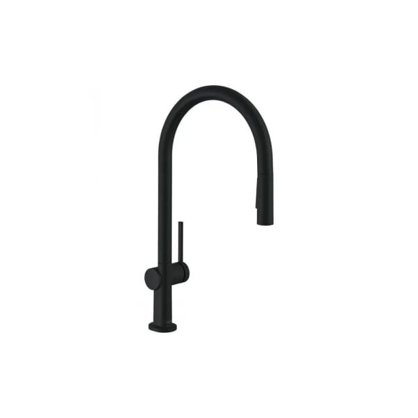 Hansgrohe Talis M54 Satin Siyah Eviye Bataryası - Çekilebilir El Duşlu 72800670