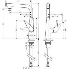 Hansgrohe Talis Select S Eviye Bataryası 72820000