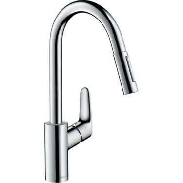 Hansgrohe Focus M41 Eviye Bataryası - Çekilebilir El Duşlu 31815000