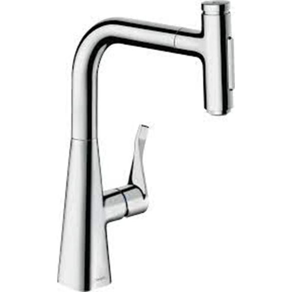 Hansgrohe Metris Select M71 Eviye Bataryası - Çekilebilir El Duşlu 73817000  - sBox Dahil